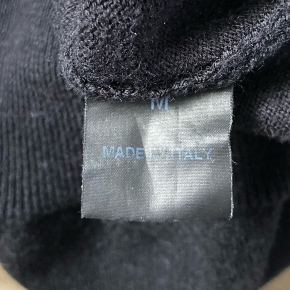 [Louis Vuitton] Rare Virgil Abloh Wool Reverse Label Uniforms Sweater Black - Picture 12 of 14